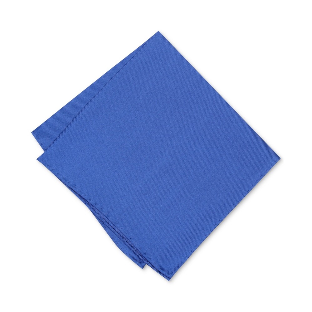 Alfani Mens Pocket Square Royal Blue Silk NWT